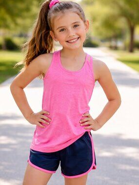 DANSKIN Pink Pizzazz Sleeveless Racerback Small Tank Top